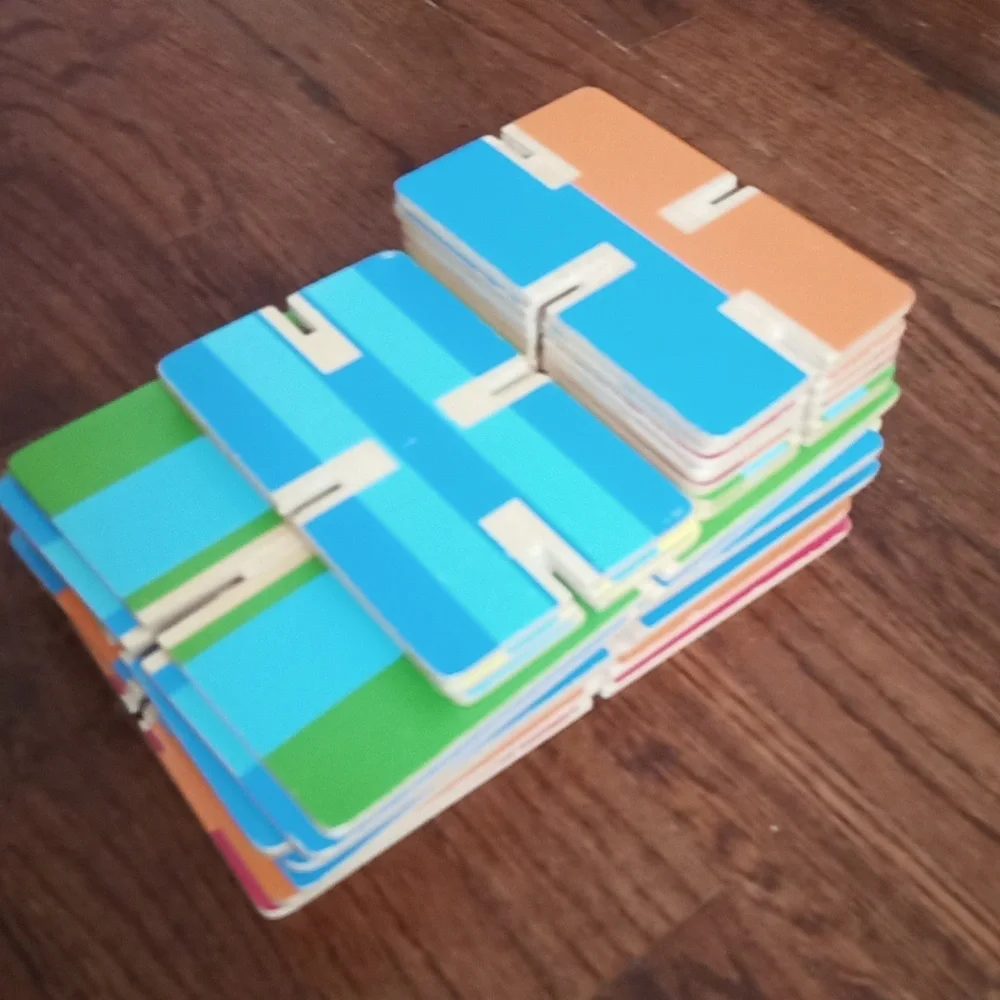 Pottery Barn Kids Wood Creativity Cards Learn Construct Stack Build 20 P…